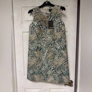 PAULE KA Multicolor Leaf Pattern Dress.